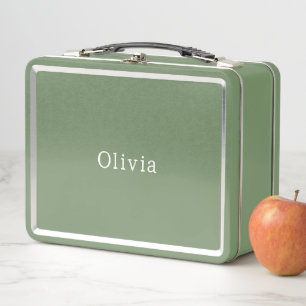 Cute Personalised Your Own Name Metal Lunchbox. Lunch Box