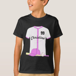 Cute Personalized Baseball Baby T Shirt