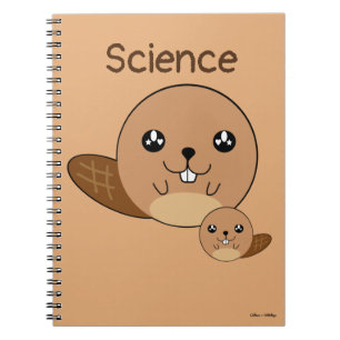 Cute Personalized Beaver Animal Kawaii school Notebook