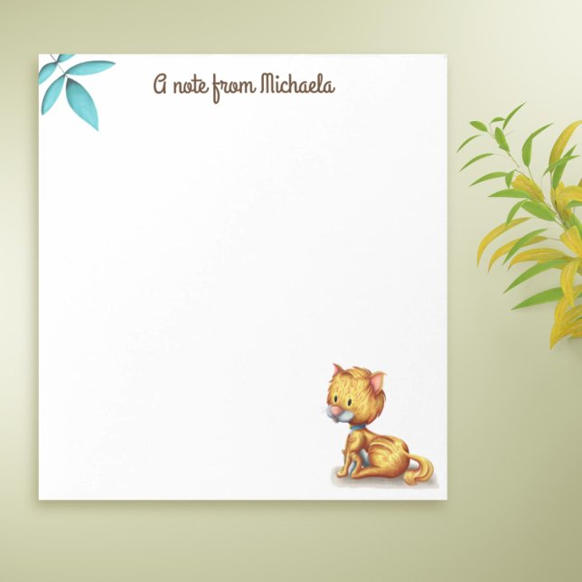 Cute Personalized Cat Lover Notepad (Cute simple cat lover notepad)