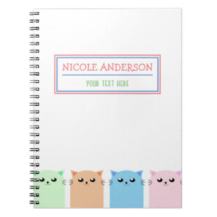 Cute Personalized Cat Notebook