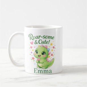 Cute Personalized Dinosaur Name Mug