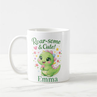 Cute Personalized Dinosaur Name Mug