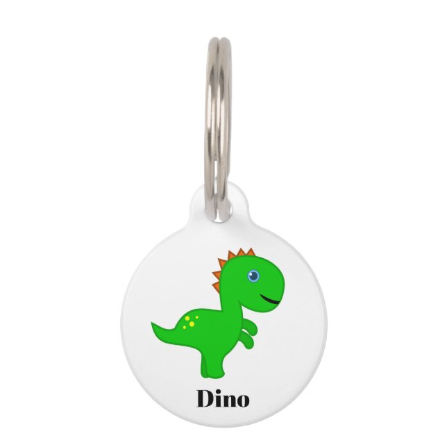 Cute personalized dog ID tag with contact details (Front)