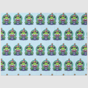 Cute Personalized Frog Themed Birthday Tissue Paper