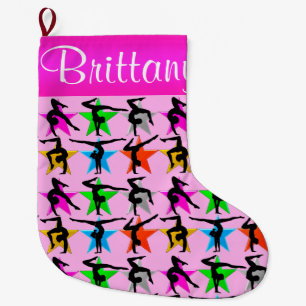 CUTE PERSONALIZED GYMNASTICS CHRISTMAS STOCKING