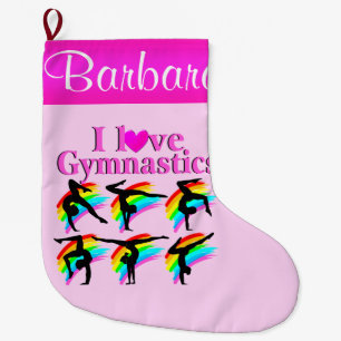 CUTE PERSONALIZED GYMNASTICS CHRISTMAS STOCKING