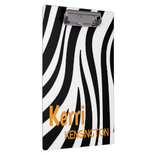 Cute Personalized Leopard Print Clipboard 