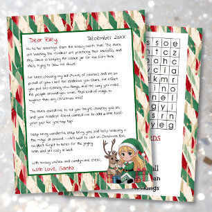 Cute Personalized Letter from Santa   Word Search
