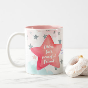Cute Personalized Libra Zodiac Sign Mug for Girl