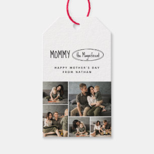 Cute Personalized Mothers Day Family Photo Gift Tags