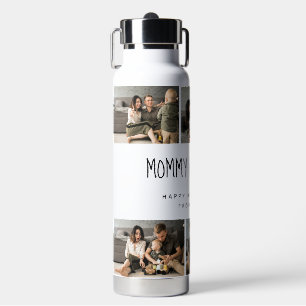 Cute Personalized Mothers Day Family Photo Water Bottle