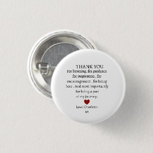cute personalized thank you love 3 cm round badge