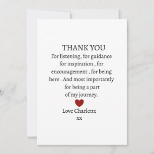 cute personalized thank you love holiday card