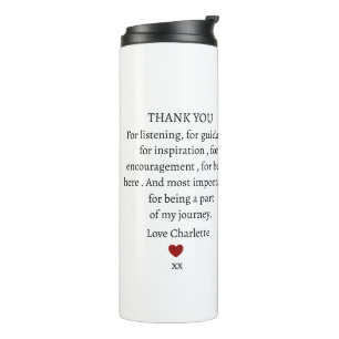 cute personalized thank you love thermal tumbler