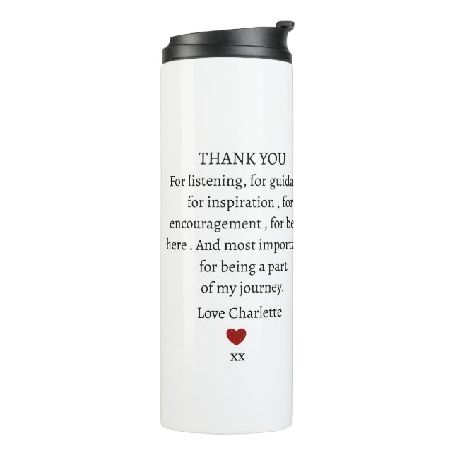 cute personalized thank you love  thermal tumbler (Rotated Left)