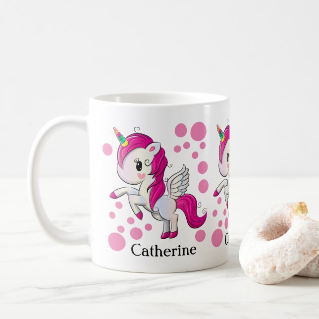 Cute personalized unicorn mug (With Donut)
