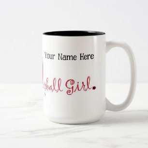 Cute Personalized Volleyball Girl Two-Tone Coffee Mug