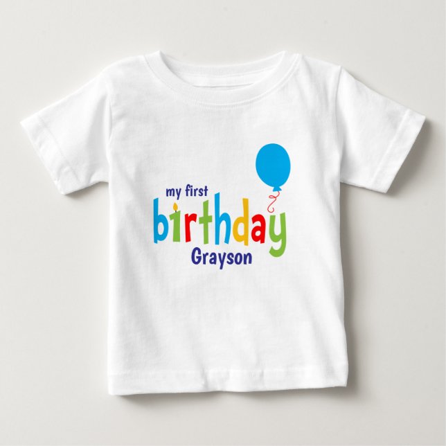 cute personlize first Birthday Tshirt (Front)
