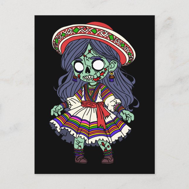 Cute Peruvian Zombie Postcard (Front)