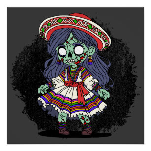 Cute Peruvian Zombie Poster