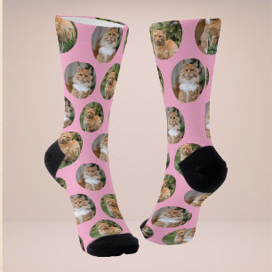 Cute Pet 2 Cat Photo Socks