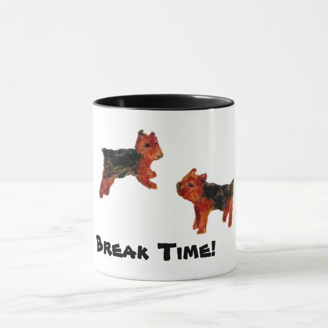 Cute Pet Art Terrier Dogs Custom Mug (Center)