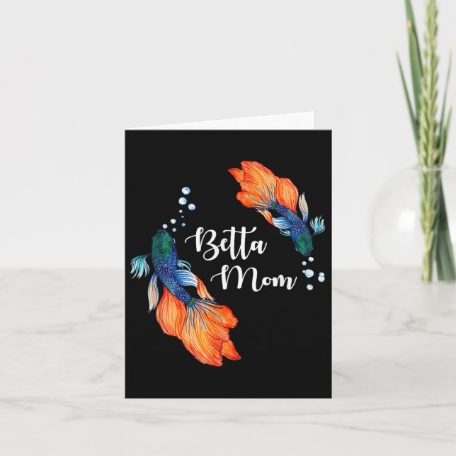 Cute Pet Betta Fish Lover Betta Mum  Card (Front)