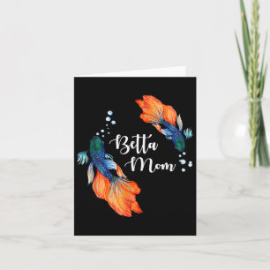 Cute Pet Betta Fish Lover Betta Mum Card