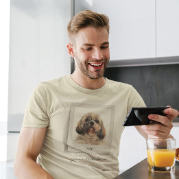 Cute Pet Birthday Photo Frame Personalized Dad T-Shirt