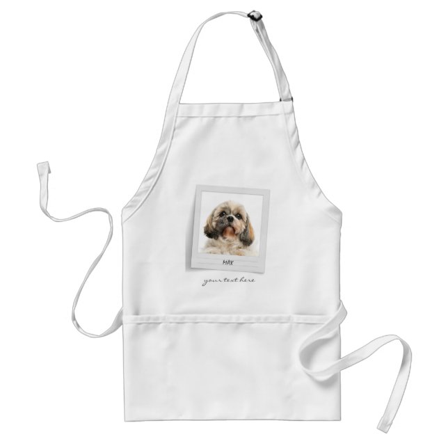 Cute Pet Birthday Photo Frame Personalized Dog Mom Standard Apron (Front)