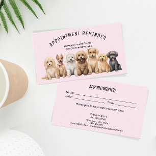 Cute Pet Care Services Next Appointment Groomer Business Card