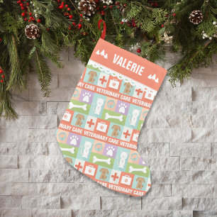 Cute Pet Care Veterinarian Small Christmas Stocking