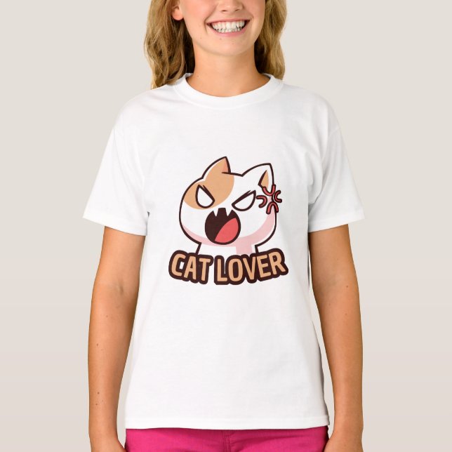 Cute pet cat design T-Shirt (Front)