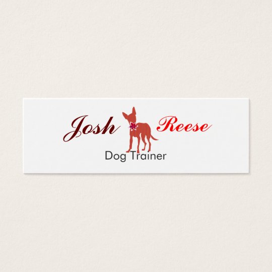 Cute Pet Chihuahua Watercolor Puppy Pug Mini Business Card