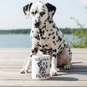 Cute   Pet Dalmatian & Tea Time Personalise Coffee Mug