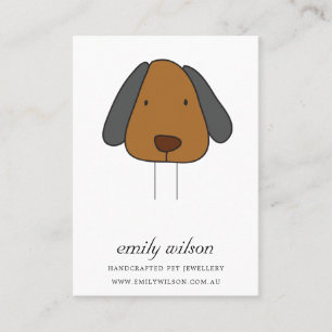 CUTE PET DOG BROWN TAG PIN CHARM DISPLAY TEMPLATE