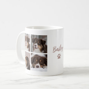 Cute Pet Dog Custom 8 Photo Collage Coffee Mug