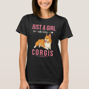 Cute Pet Dog Owner Women Just A Girl Who Loves Cor T-Shirt