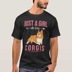 Cute Pet Dog Owner Women Just A Girl Who Loves Cor T-Shirt