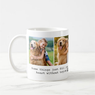 Cute Pet Dog Quote 4 Photo Collage Coffee Mug