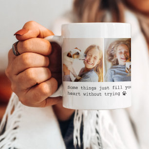 Cute Pet Dog Quote 4 Photo Collage Coffee Mug