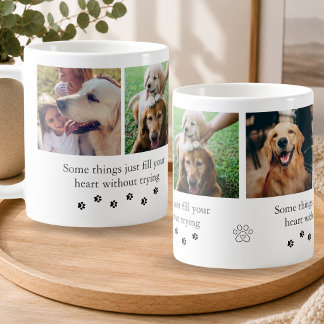 Cute Pet Dog Quote Custom Photo Collage Quote Coffee Mug