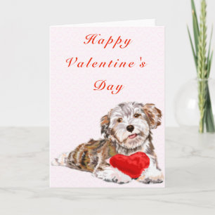 Cute Pet Dog with Heart Gift Valentine's Day Card
