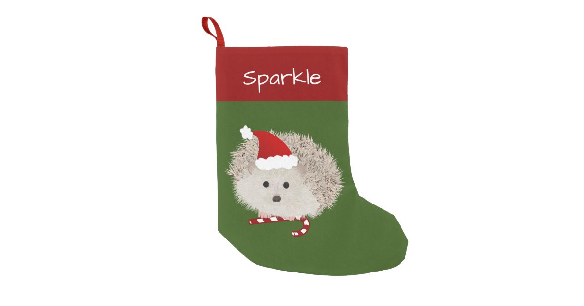 Cute Pet Hedgehog Christmas Stocking | Zazzle