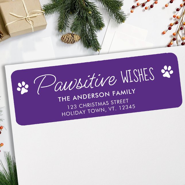 Cute Pet Holiday Dog Lover Return Address (Creator Uploaded)