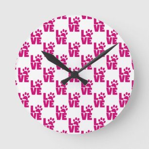 Cute Pet Lover Decorative Clock for Living Room