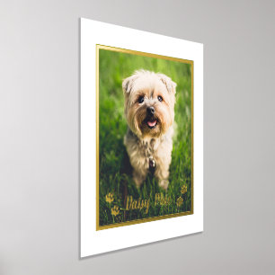 Cute Pet Lovers Personalised Dog Photo Foil Prints
