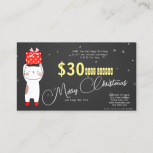 Cute Pet  merry Christmas Gift Cards