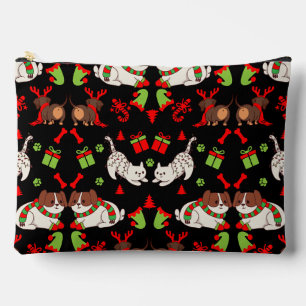 Cute Pet Patterned Christmas Gift Accessory Pouch